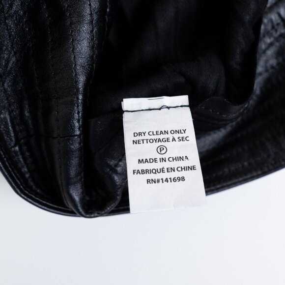 Black Pleated Leather Skirt - Picture 13 of 14